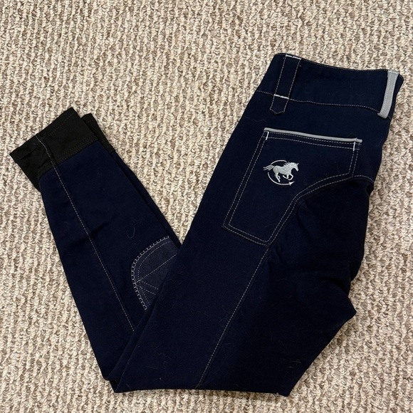 Navy Blue Riding Pants - Picture 2 of 2